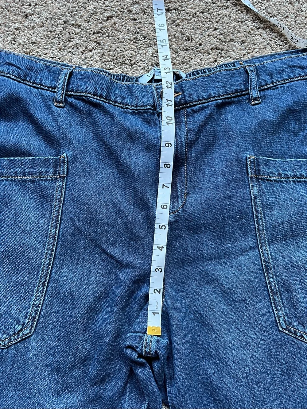 Celebrity Pink Women's Plus Wide Leg Gardener Jeans 3X Patch pockets, utility